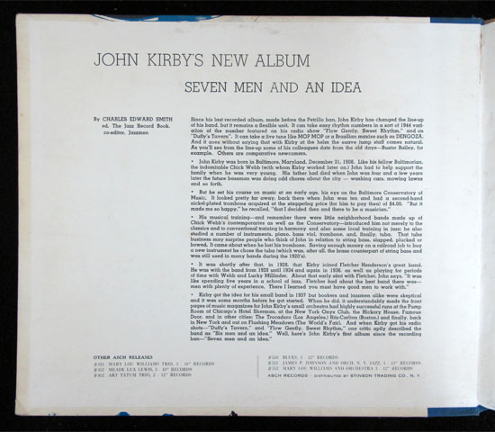 ◆SP盤 ◆2枚組 ◆JOHN KIRBY ◆ASCH RECORDS 米_画像2