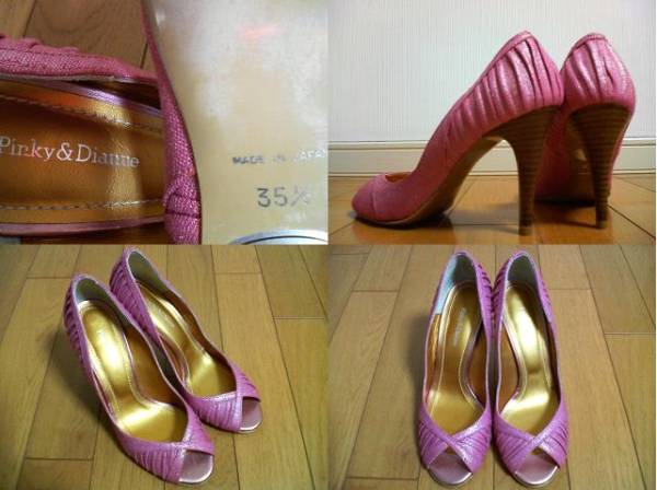  не использовался быстрое решение Pinky & Diane P&D туфли-лодочки 22.5cm открытый tu Barbie розовый 
