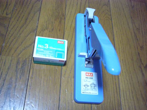  office work supplies Max medium sized stapler blue HD-3DE Max needle attaching direct . possible to use used 