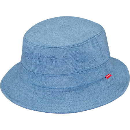  редкий * новый товар подлинный товар [BLUE]*Classic Logo Wool Herringbone Crusher Loro Piana specification Classic Logo шерсть "в елочку" стандартный магазин покупка ограниченный товар 