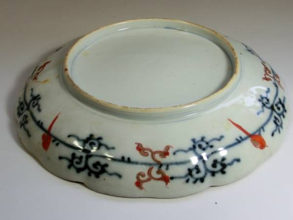  plate # old Imari .. overglaze enamels gold-painted porcelain flower Tang .. hand .. pine bamboo plum flower . type medium-sized dish old fine art era thing antique goods ( Edo latter term ~ Meiji period )#