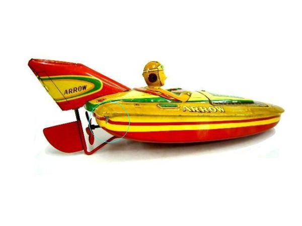1950 годы [ Bandai производства * жестяная пластина лодка *ARROW номер *nibi цвет *zen мой ]