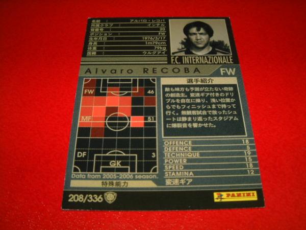 *絶版*[WCCF 05-06 208]黒[アルバロ?レコバ]★インテル★