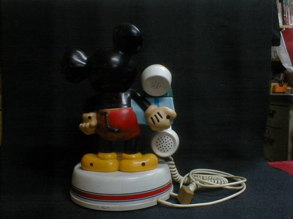 1980年　当時物　ミッキーマウス　38.5cm　 レトロ ダイヤル電話_画像2