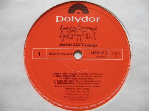 NWOBHM●HEAVY PETTIN/ ROCK AIN'T DEAD (LP) UK盤 149._画像3