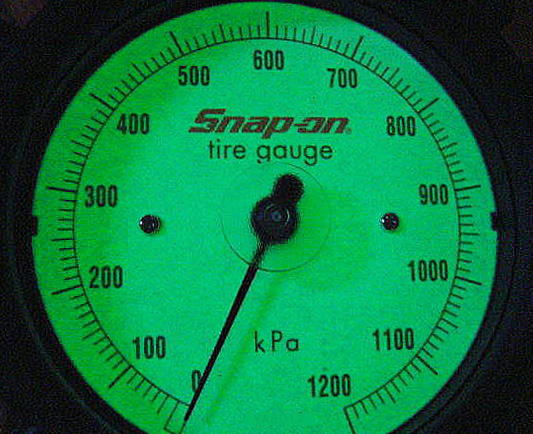  immediate bid * Snap-on * night also clearly! tire air gauge (1200kp