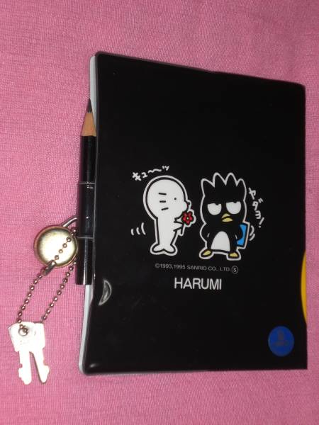 * ultra rare!1995 year Sanrio Bad Badtz Maru key attaching diary .*