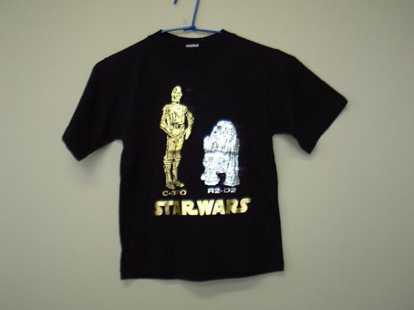 US古着　STAR WARS スターウォーズ　Tシャツ　C-3PO、R2-D2_画像2