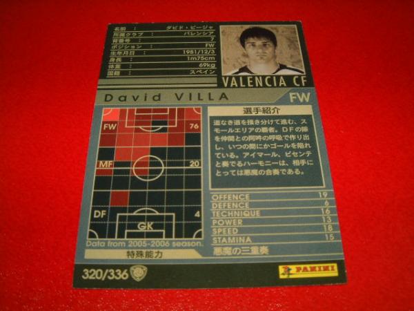 *絶版*[WCCF 05-06 320]黒[ダビド?ビージャ]★ビジャ