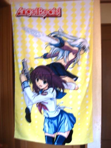  not for sale unopened version right proof paper attaching key anime Angel Be tsuBIG bath towel (.. uniform 142cm×80cm