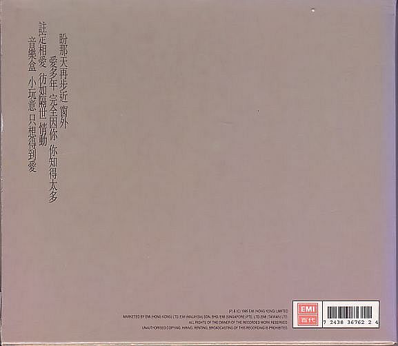 彭羚 キャス・パン CD／窗外。 1995年 香港盤_画像2