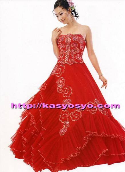 [KASYOSYO] free order new work prompt decision color dress! red ( red )