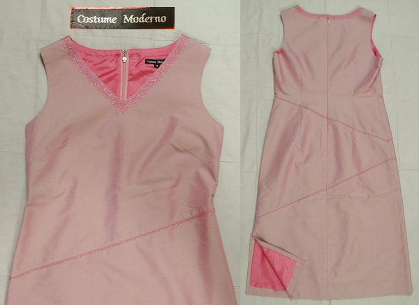 ■美品:CostumeModerno淡いピンクのワンピース M位　　　 DmG78_画像2