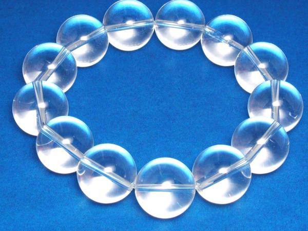 全ての Maryf 20%OFF】最高品質天然水晶18㎜φブレスレット男性用B- カラーストーン