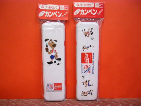 ● '94 ワールドカップ 記念 / 2種 / coke / 缶ペンケース / 未開封品 / サッカー / FIFA / コカ・コーラ ●・・・B17_画像1