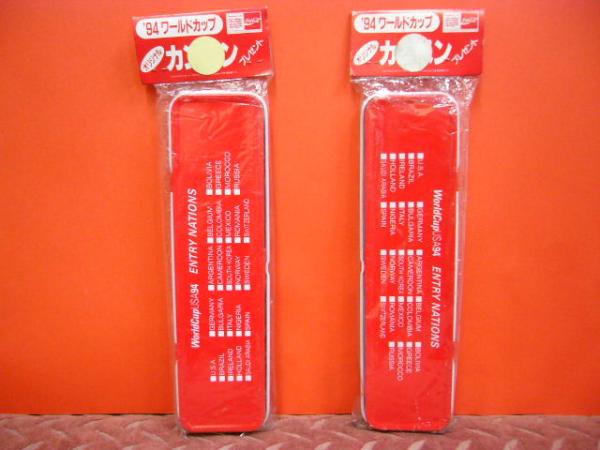 ● '94 ワールドカップ 記念 / 2種 / coke / 缶ペンケース / 未開封品 / サッカー / FIFA / コカ・コーラ ●・・・B17_画像2