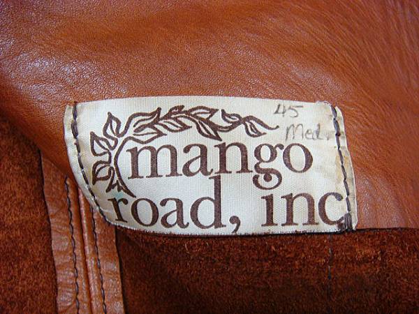 ビンテージ MANGO ROAD マンゴロード イーストウエスト 70S レア レザー ロング デザイン コート 希少 キャメル カラー レディース 革 珍