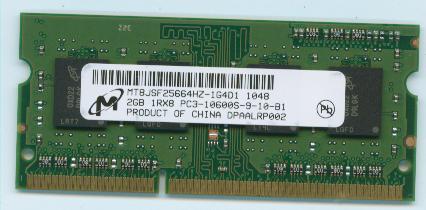 富士通ノ－ト対応2GB PC3-10600 204Pin BIBLO/LIFEBOOK 即決 相性保証 中古