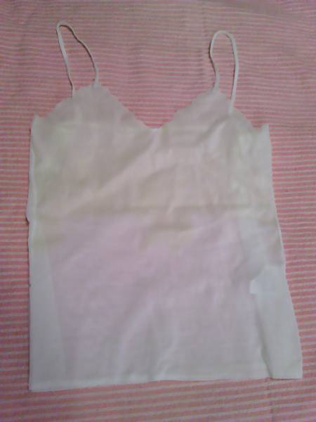 * regular price 11000 jpy * unused *MOGA* flocky print camisole white 