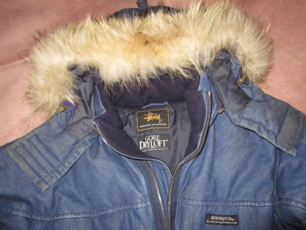 STUSSY GORE DRYLOFT ステューシー インディゴデニム ゴア ドライロフト 中綿ジャケット L