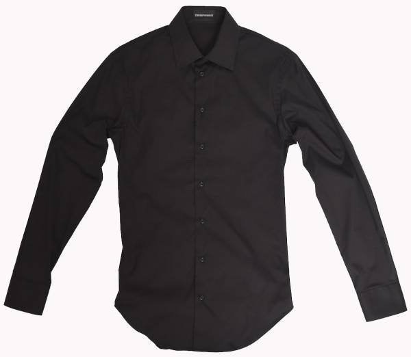 SALE [SH411] Emporio Armani. чёрный рубашка хлопок производства (38) новый товар 