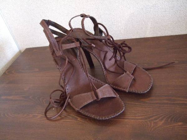 ALDO ブラウンレザーサンダル（USED）60914_画像1