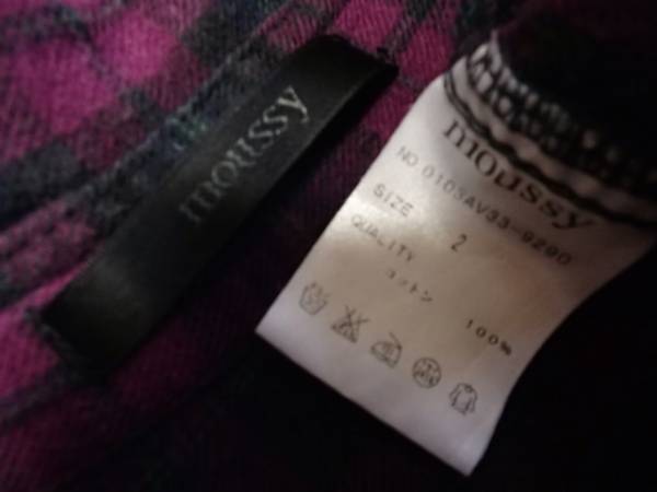 #MOUSSY проверка рубашка с длинным рукавом лиловый фиолетовый цвет размер 2 туника 
