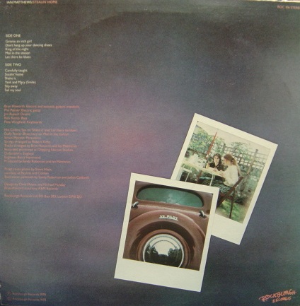 ★特選★IAN MATTHEWS/STEALIN' HOME'1978UK ROCKBURGH COLOR Pr
