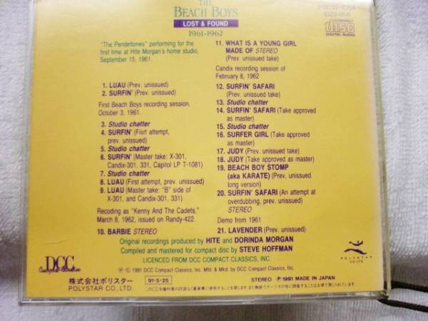 CD пляж boys /BEACH BOYS/LOST&FOUND1961-62