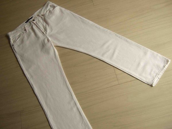 [ Ralph Lauren ] белый * прекрасное качество linen* прекрасный ножек длинные брюки 28