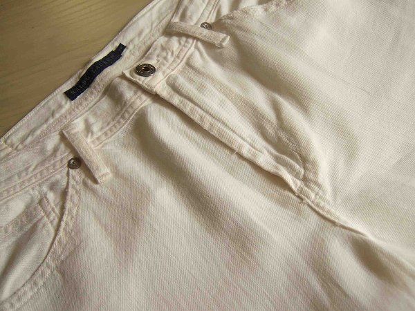 [ Ralph Lauren ] белый * прекрасное качество linen* прекрасный ножек длинные брюки 28