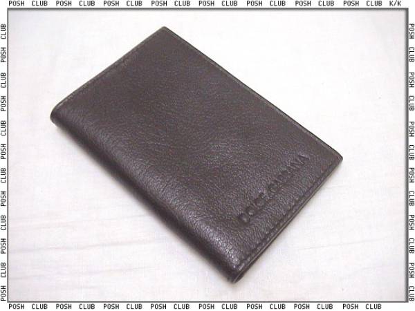 ドルチェ＆ガッバーナカーフ＊名刺入れ＊濃茶