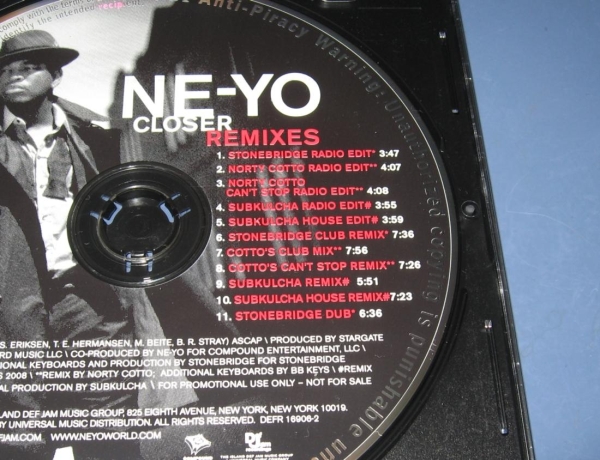 ★CDS★Ne-Yo/Closer (Remixes)★11曲★PROMO★レア★Stonebridge★Norty Cotto★ニーヨ★CD SINGLE★シングル★Remix★_画像2