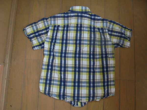 J.PRESS★Jプレス★上品な紺チェックの半袖シャツ★110
