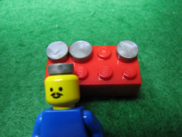 ☆レゴ-LEGO★98138★タイル[灰]1x1(円)★4個★蓋になるパーツ★新品★ポッチ隠し★ポッチ蓋_ポッチに丁度はまります