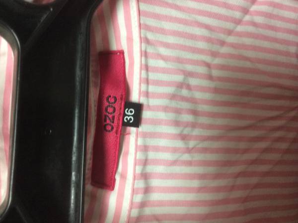 * б/у товар OZOC дамский короткий рукав верхняя одежда розовый полоса 