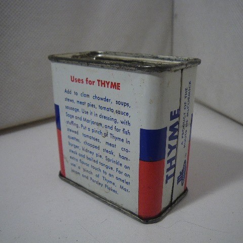 ビンテージ スパイス缶 SCHILLING THYME kd247_画像2