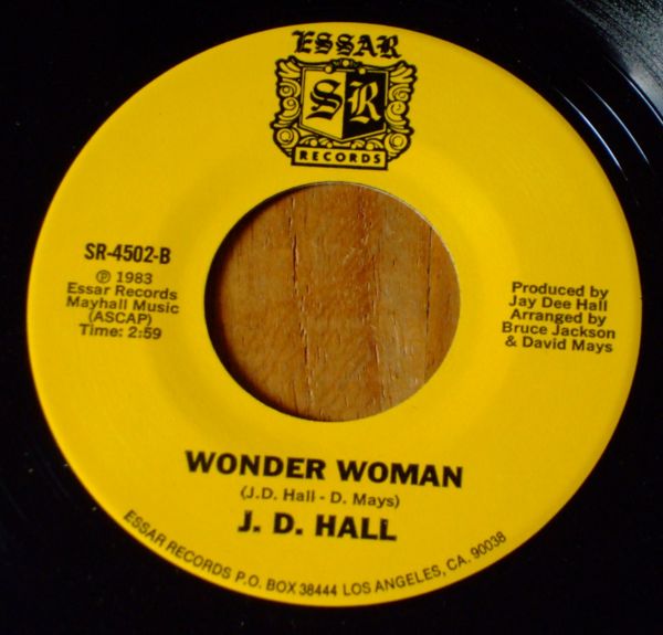 Modern Soul / Boogie 45 ★★ J.D. HALL - WONDER WOMAN（ESSAR）★★ DISCO / ブギー / MURO / DIMITRI FROM PARIS / DJ HARVEY_画像2