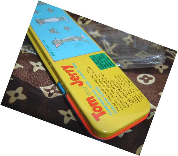 トム＆ジェリー　◆　昭和　レトロ　廃盤(pán)　レトロ　絶版　文房具　　カンペン　筆箱　1981年　新古品　アニメ　キャラクター　貓　ネズミ