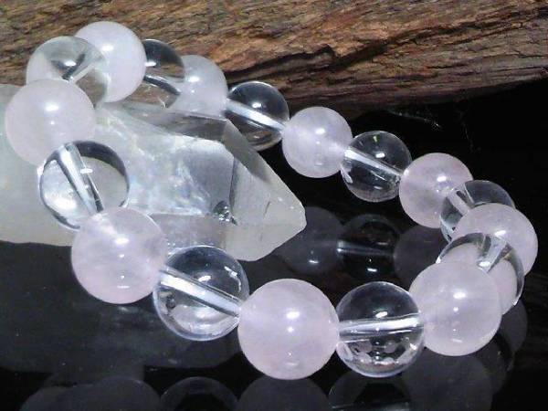 ローズクォーツ§水晶１０ミリ