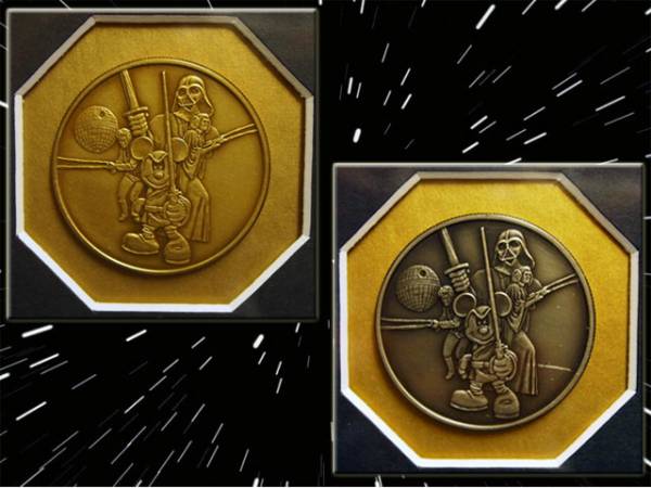 ディズニー?スターウォーズウィークエンド2007/フレームコイン/ミッキー/USディズニーランド限定/ジェダイ/ライトセーバー/STAR WARS
