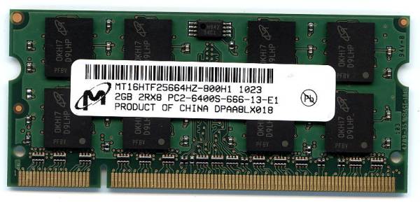 MacBook,MacBook Pro対応2GB PC2-6400 200pin 即決 相性保証　_画像1