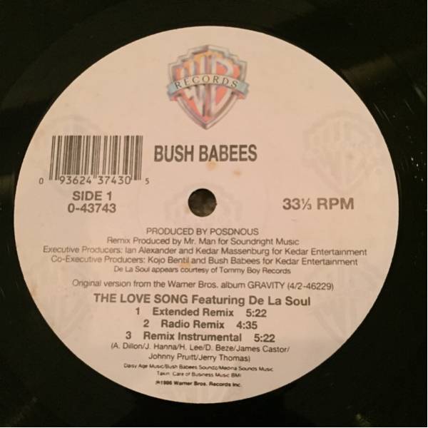 BUSH BABEES/the love song feat.DE LA SOUL レコード RAP_画像2