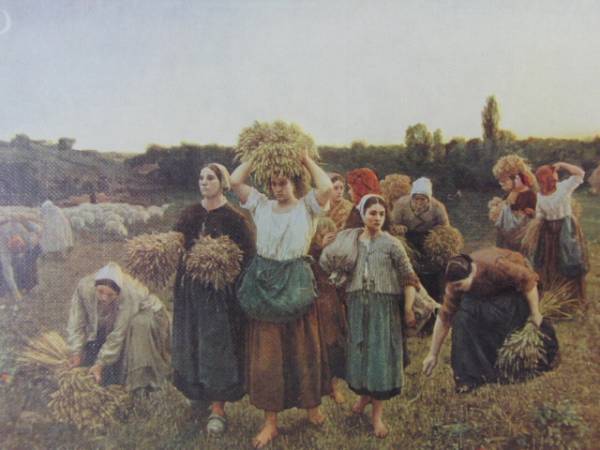 Recall Of The Gleaners/Jules Breton super rare 100 year front. book of paintings in print ..