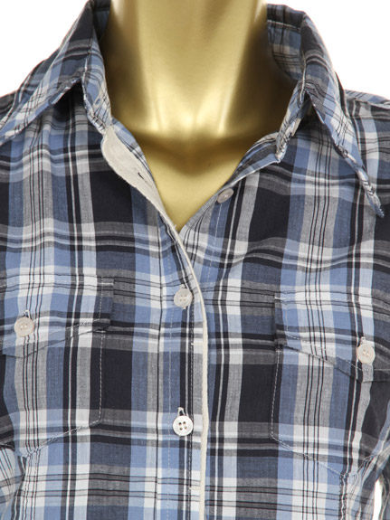 *DURASambient Duras ambient * blue group check shirt *