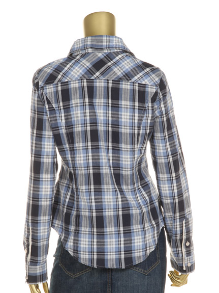 *DURASambient Duras ambient * blue group check shirt *