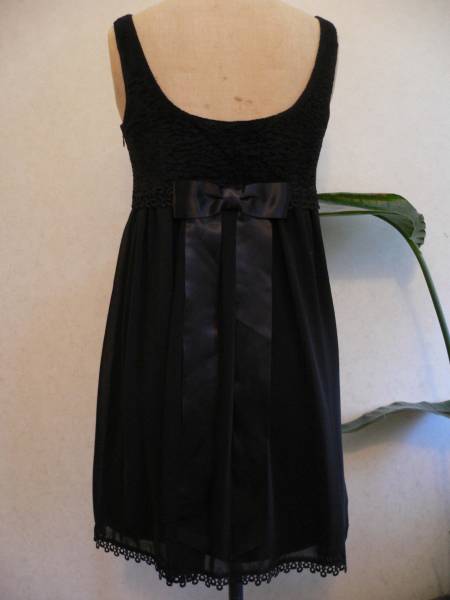 [ beautiful goods ] Jesus Diamante jean jacket femi person . gorgeous . chiffon dress dress black [ size 38 ]mado moa zeru doll 