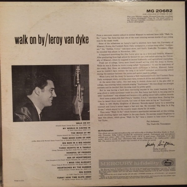 US Orig LEROY VAN DYKE LP オールディーズ ロカビリー_画像2