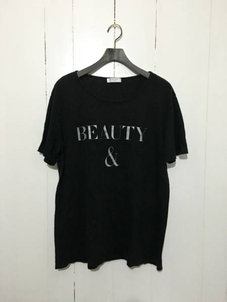 *UNITED ARROWS BLUE LABEL короткий рукав футболка cut and sewn лен linen