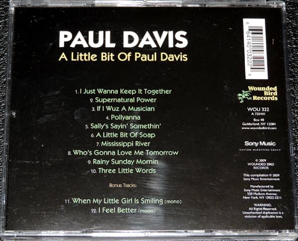 ポール?ディヴィス A Little Bit Of PAUL DAVIS 幻1st作AOR名盤(pán)
